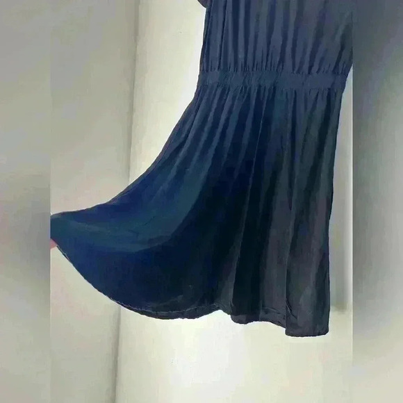 Old Navy Womens Black V-Neck Summer Fit and Flare Dress XS Petite Casual - Picture 4 of 9